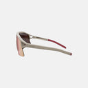 Gafas de ciclismo Velo Store Mx KOO HYPE Strade Bianche con montura beige y lente de espejo Siena Red