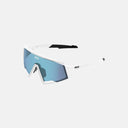 Gafas de ciclismo Velo Store Mx Koo Spectro Luce Capsulle con montura blanca y lente de espejo azul Zeiss