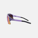 Gafas de ciclismo Velo Store Mx Koo HYPE con montura morada transparente y lentes Zeiss de espejo naranja