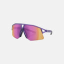 Gafas de ciclismo Velo Store Mx Koo HYPE con montura morada y lentes Zeiss de espejo naranja para alta visibilidad.
