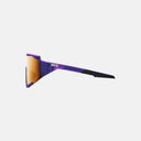 Gafas de ciclismo Velo Store Mx Koo Spectro Luce Capsulle con montura morada y lente Zeiss de espejo naranja