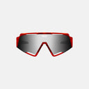 Gafas de ciclismo Velo Store Mx Koo Spectro Luce Capsulle con montura roja y lente Zeiss de espejo panorámica