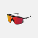 Gafas de ciclismo Velo Store Mx Scicon Aerowatt con lente espejada roja y montura negra, diseño deportivo ventilado.