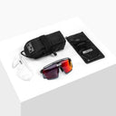 Gafas de ciclismo Velo Store Mx Scicon Aerowatt con lente fotocromática, lente extra transparente y estuche protector.
