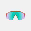 Gafas deportivas Velo Store Mx Koo Alibi con montura naranja y lente Zeiss reflectante verde para ciclismo