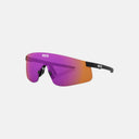 Gafas deportivas Velo Store Mx KOO Nova con lente Zeiss de espejo púrpura y naranja y montura negra ultraligera