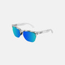 Gafas de sol Velo Store Mx Scicon Gravel con marco transparente y lentes espejadas azules de alto rendimiento