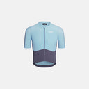 Jersey de ciclismo Velo Store Mx Pas Normal Studios Mechanism Pro azul claro y gris con diseño aerodinámico
