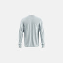 Jersey de ciclismo Velo Store Mx Ultralight de manga larga en color gris claro, vista trasera, tejido transpirable.
