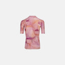 Jersey de ciclismo Velo Store Mx Velocio Artist Series GEO para mujer con estampado geométrico en tonos rosa y naranja