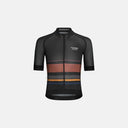 Jersey de ciclismo Velo Store Mx Pas Normal Studios Mechanism Late Drop negro con franjas horizontales de colores