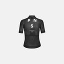 Jersey de ciclismo Velo Store Mx Pas Normal Studios Mechanism negro con logo blanco y bolsillos traseros