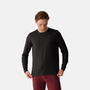 Jersey de ciclismo Velocio Ultralight de manga larga en color negro, con ajuste relajado y tejido técnico transpirable.
