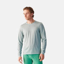 Jersey de ciclismo Velo Store Mx Ultralight de manga larga en color verde grisáceo, tejido técnico transpirable.