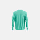 Jersey de ciclismo Velo Store Mx Ultralight de manga larga en color verde menta, vista trasera, tejido técnico ligero.