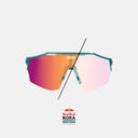 Lentes Velo Store Mx KOO Alibi Red Bull BORA-hansgrohe con montura azul metálico y lente Zeiss Red Mirror de alto contraste