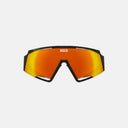 Gafas deportivas Velo Store Mx Koo Spectro con lente naranja espejada y montura negra aerodinámica para ciclismo