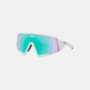 Gafas de ciclismo Velo Store Mx Koo Spectro con montura blanca y lente espejada verde para alto rendimiento deportivo
