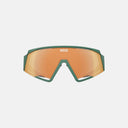 Gafas deportivas Velo Store Mx Koo Spectro con montura verde y lente espejada naranja para ciclismo de alto rendimiento