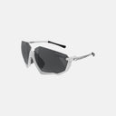 Lentes de ciclismo Velo Store Mx Scicon Aerojet Titanium con montura blanca, varillas de titanio y lentes esféricas.