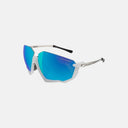 Lentes para ciclismo Velo Store Mx Scicon Aerojet Titanium con montura blanca y lentes espejadas azules