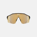 Lentes deportivos Velo Store Mx Koo Alibi con montura negra y lente Zeiss espejada dorada para ciclismo y running