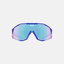 Lentes de ciclismo Velo Store Mx Koo Demos con lente panorámica azul espejada ZEISS y montura azul aerodinámica