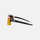 Lentes de ciclismo Koo Demos de Velo Store Mx con montura transparente, patillas negras y lente espejada naranja.