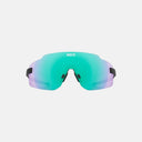 Lentes de ciclismo Velo Store Mx Koo Supernova con lente envolvente verde iridiscente y montura ultraligera negra