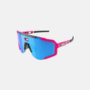 Lentes de ciclismo Velo Store Mx Scicon Aeroscope con marco rosa flúor y lente espejada azul de alto rendimiento