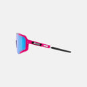 Lentes de ciclismo Velo Store Mx Scicon Aeroscope en color rosa flúor con lente multiespejo azul y diseño ventilado.