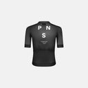 Maillot de ciclismo negro Velo Store Mx Pas Normal Studios Mechanism con logo PNS y ajuste aerodinámico de competición