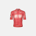 Maillot de ciclismo Velo Store Mx Pas Normal Studios Mechanism en color rojo con estampado topográfico y ajuste aero