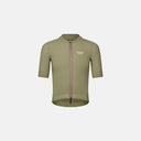 Jersey de ciclismo Velo Store Mx Pas Normal Studios Escapism en color verde oliva claro con diseño técnico minimalista