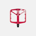Pedales de bicicleta Deity Supervillain rojos de aluminio mecanizado CNC con diseño cóncavo en Velo Store Mx