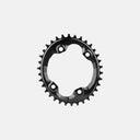 Plato ovalado negro AbsoluteBlack 104 BCD de aluminio mecanizado CNC para optimización de tracción en Velo Store Mx
