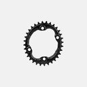 Plato ovalado negro AbsoluteBlack 104 BCD de aluminio mecanizado CNC para optimización de tracción en Velo Store Mx