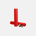 Puños de silicona rojos Esigrips Racer's Edge para MTB de Velo Store Mx con tapones incluidos