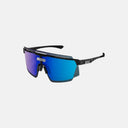 Gafas deportivas Velo Store Mx Scicon Aerowatt con lente azul espejada y montura negra para ciclismo y running