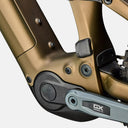 Detalle del motor y cuadro de carbono en color Satin Burnt Gold de la bicicleta Velo Store Mx Turbo Levo Expert