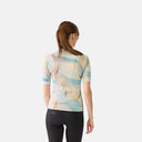 Jersey de ciclismo Velo Store Mx Velocio Artist Series GEO para mujer con estampado geométrico y bolsillos traseros.