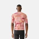Jersey de ciclismo Velo Store Mx Velocio ONE Artist GEO con estampado geométrico rosa y tres bolsillos traseros