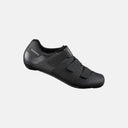Zapatillas de ciclismo de ruta Velo Store Mx Shimano RC100 negras con cierre de tres tiras de velcro y piel sintética