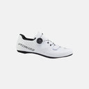 Zapatillas de ciclismo de ruta Velo Store Mx Torch 2.0 blancas con cierre Boa y perforaciones láser para ventilación.