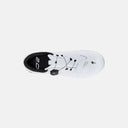 Zapatillas de ciclismo de ruta Velo Store Mx Torch 2.0 blancas con dial BOA y perforaciones láser para ventilación.