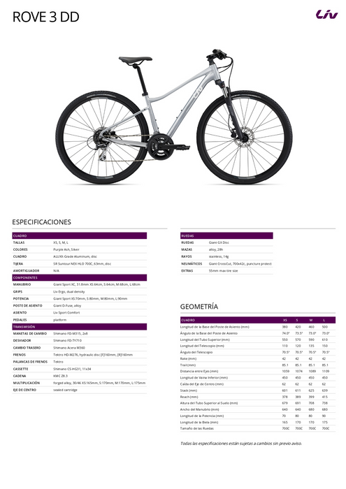 Bicicleta Liv Rove 3 DD (2022)
