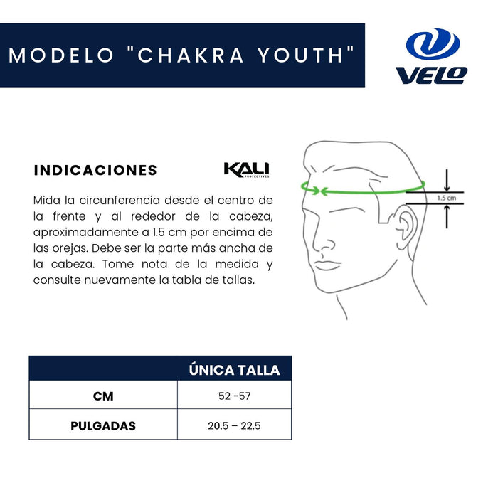 Casco Infantil Kali Protectives Chakra Youth Pixel Green - Velo Store Mx
