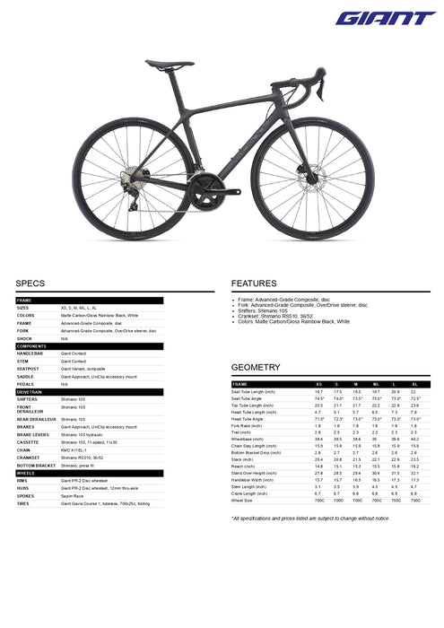 Bicicleta Giant TCR ADV 2 Disc Carbon T-M (2022)