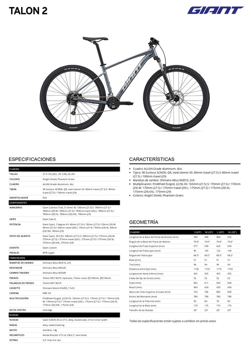 Bicicleta Giant Talon 29 2 (2022)